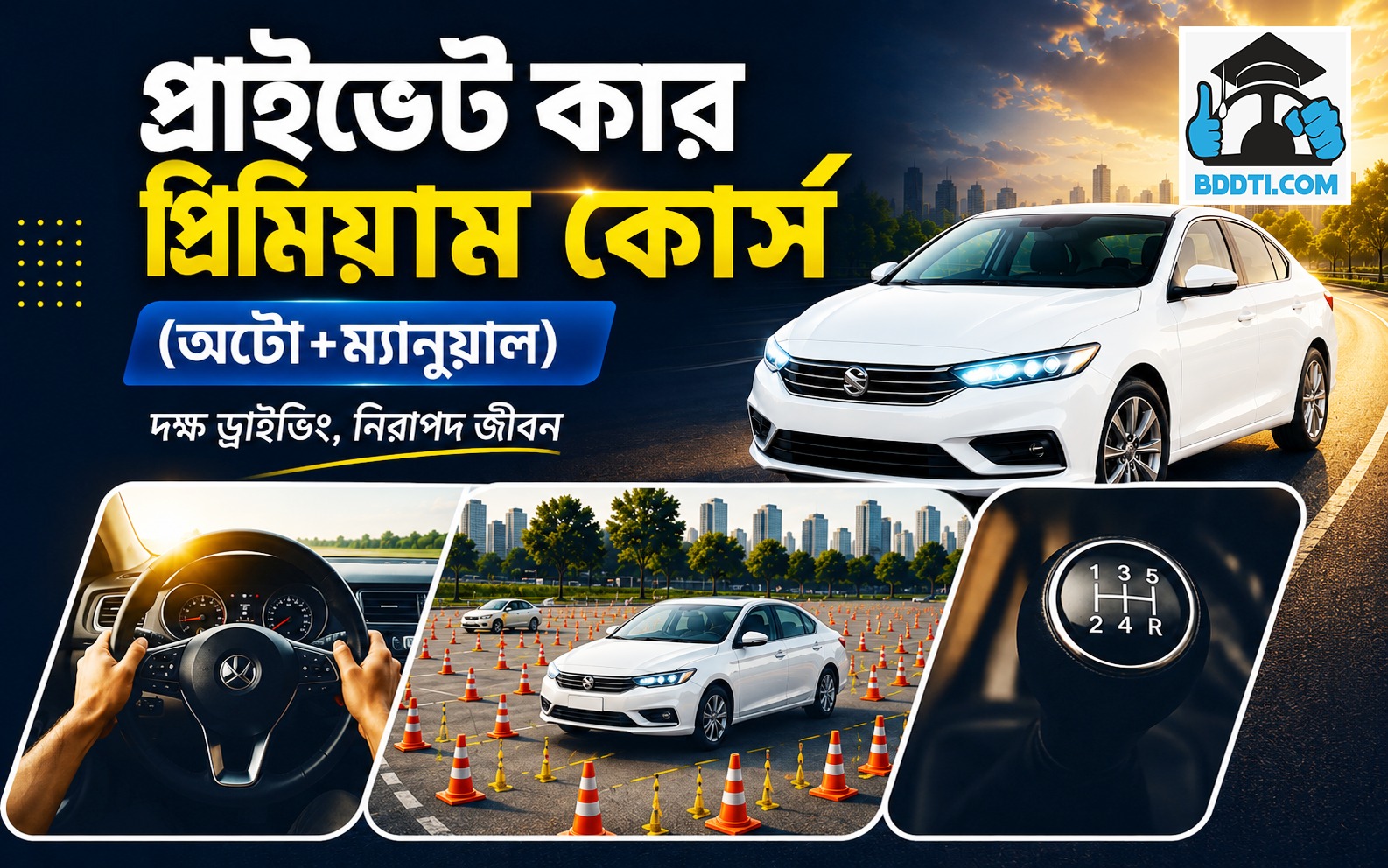 প্রাইভেট কার প্রিমিয়াম কোর্স (অটো+ম্যানুয়াল)